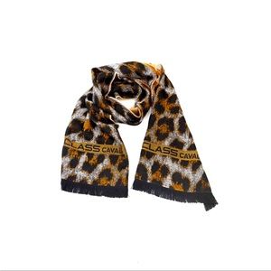 Cavalli Class Brown Wool Scarf